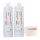 BRAE Divine Anti-Frizz - Shampoo+Condicionador 1L+Cronograma Capilrar Repair Kit 3 Ampolas