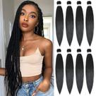 Braiding Hair Alrence, pré-esticado, 30 cm, 8 pacotes sintéticos Braiding Hair Alrence, pré-esticado, 30 cm, 8 pacotes sintéticos