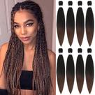 Braiding Hair Alrence, trança longa pré-esticada, 22 polegadas, 8 pacotes