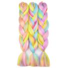 Braiding Hair BACANA Ombre Rainbow Color 24 em 300 g, 3 pacotes