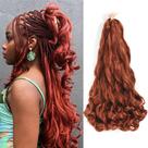 Braiding Hair conrora French Curly 30 cm, 8 pacotes, cobre, vermelho Braiding Hair conrora French Curly 30 cm, 8 pacotes, cobre, vermelho