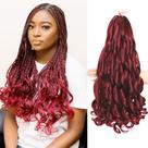 Braiding Hair conrora French Curly 30 cm, 8 pacotes, cor de vinho Braiding Hair conrora French Curly 30 cm, 8 pacotes, cor de vinho