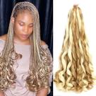Braiding Hair conrora French Curly de 24 polegadas, 8 pacotes sintéticos Braiding Hair conrora French Curly de 24 polegadas, 8 pacotes sintéticos