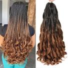 Braiding Hair conrora French Curly de 24 polegadas, 8 pacotes sintéticos