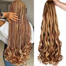 Braiding Hair COOKOO French Curl de 30 polegadas, 9 pacotes para mulheres negras