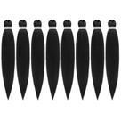 Braiding Hair DIFUNEE, pré-esticado, 24 polegadas, 8 pacotes, preto natural