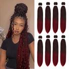 Braiding Hair Fairise Ombre pré-esticado 26 cm, 100 g x 8 pacotes