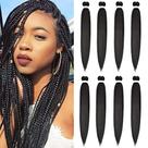 Braiding Hair Fairise, pré-esticado, 36 cm, 110 g, pacote com 8 (1B)