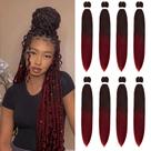 Braiding Hair Fairise, pré-esticado, pacote com 8, 110 g, 36 cm, 1B