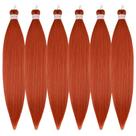 Braiding Hair Gozill Ginger Orange, pré-esticado, 26", 6 pacotes