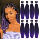 Braiding Hair Liang Dian, pré-esticado, 30 cm, 8 pacotes, ombre roxo Braiding Hair Liang Dian, pré-esticado, 30 cm, 8 pacotes, ombre roxo