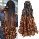 Braiding Hair Lianzi French Curly de 22 polegadas, 8 pacotes para Box Braids
