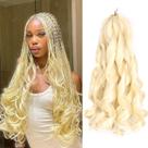 Braiding Hair Lianzi, pré-esticado, francês encaracolado, 14 cm, 8 pacotes