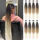 Braiding Hair Pofworld, pré-esticado, 22 cm, pacote com 8 unidades sintéticas