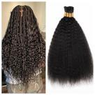 Braiding Hair RLHAIR Kinky Straight Human 100 g (1 pacote com 4 unidades)