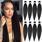 Braiding Hair ShowCoco, pré-esticado, 32 polegadas, preto natural