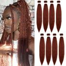 Braiding Hair ShowCoco, pré-esticado, cobre vermelho, 32 polegadas, 8 pacotes