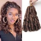 Braiding Hair TUVOJALE French Curl 30 cm, 8 pacotes sintéticos