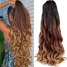 Braiding Hair Unionbeauty French Curly 22 polegadas, 8 pacotes de 600 g Braiding Hair Unionbeauty French Curly 22 polegadas, 8 pacotes de 600 g