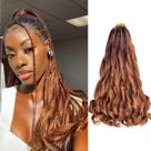 Braiding Hair Vitorish French Curly de 16 polegadas, 8 pacotes para mulheres