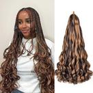 Braiding Hair Vitorish Loose Wave French Curl 22 polegadas, 8 pacotes