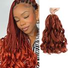 Braiding Hair WIPPORYA French Curly 30 cm, 6 pacotes, mulheres negras