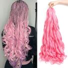 Braiding Hair WIPPORYA Pink French Curly 24 polegadas, 6x100g/pacote