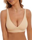 Bralette Boufor Deep V Low Cut Push Up acolchoado Nude S
