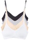Bralette Kalon feminino, semi acolchoado, sem fio, confortável, pacote com 4