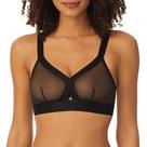 Bralette sin varillas con copa suave DKNY Sheers para mujer en negro