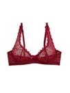 Bralette SweatyRocks Feminina Triangle Lace Wireless Borgonha