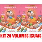 Branca De Neve Livro Para Pintar Kit 20 Vols. Lembrancinha