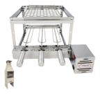 Brasa Grill Gira 3 Espetos Para 45cm Espaço Interno Largura