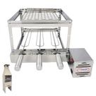 Brasa Grill Tradicional Gira 3 Espetos para Churrasqueiras 45cm Espaço Interno