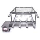 Brasa Grill Tradicional Gira 4 Espetos Bi Volts + Grelha Moeda 40x40 Inox