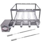 Brasa Grill Tradicional Gira 4 Espetos Churrasqueira Elétrica Giratória + 2 Espetos Picanha