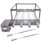 Brasa Grill Tradicional Gira 4 Espetos Churrasqueira Elétrica Giratória + 2 Espetos Picanha
