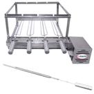 Brasa Grill Tradicional Gira 4 Espetos Churrasqueira Elétrica Giratória Bi Volts + Espeto Picanha