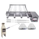 Brasa Grill Tradicional Gira 4 Espetos Único Andar para Churrasqueira Pré Moldada de 55cm Espaço Interno Largura