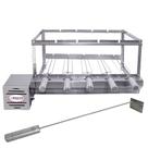 Brasa Grill Tradicional Gira 5 Espetos Churrasqueira Giratória + Espalhador de Brasa
