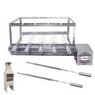 Brasa Grill Tradicional Gira 5 Espetos para Churrasqueira Pré Moldada de 65cm Espaço Interno + 2 Espetos Picanha Inox