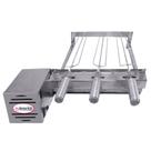 Brasa Grill Tradicional Único Andar Gira 3 Espetos Churrasqueira Elétrica Giratória Bi Volts