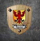 Brasão da família aguiar ( feito na madeira )