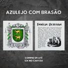 Brasão da família Bezerra no azulejo Brasão da família Bezerra no azulejo