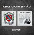Brasão da família carneiro no azulejo tamanho 20cmx20cm