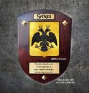 Brasão da família SANDI na madeira
