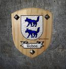 Brasão da família Uchoa ( feito na madeira )