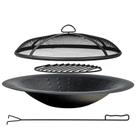 Brasero de aço OutVue 89 cm com acessórios para lenha