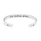 Brazalete JoycuFF de Acero Inoxidable Grabado con Mantra Motivacional