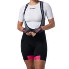 Bretelle ciclismo feminino ERT Lady com zíper forro em gel Cor:Preto/RosaTamanho:M